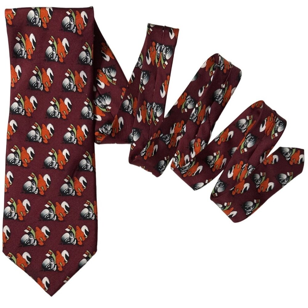 SEGA Sonic the Hedgehog Neck Tie Burgundy Orange Necktie 59x3.5" Novelty - Picture 5 of 6
